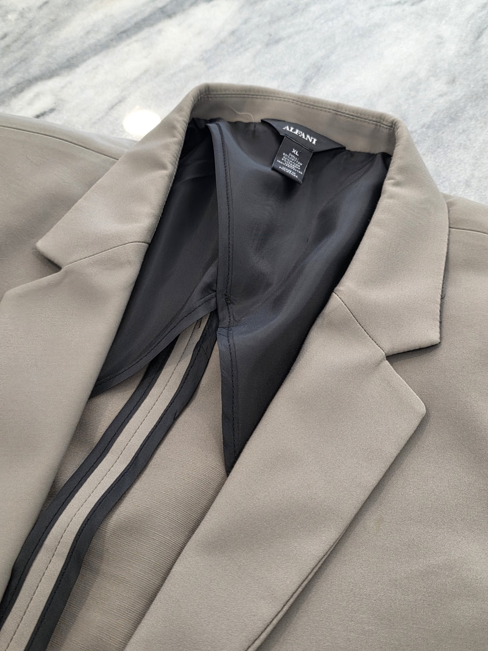 XL Men's Alfani Casual Blazer Khaki Tan Cotton Blend 2 Button Sport Coat 44-46